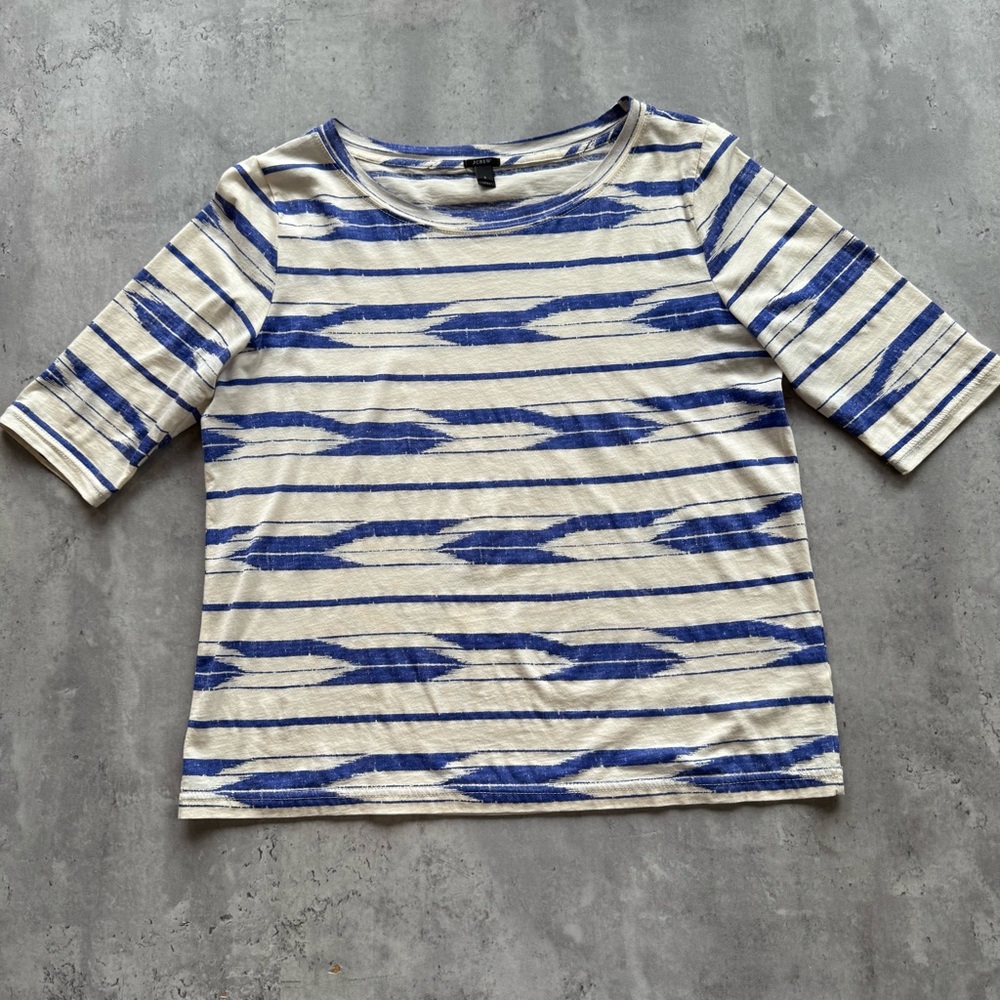 J. Crew Boatneck Graphic Tee, 100% Cotton, Size Small